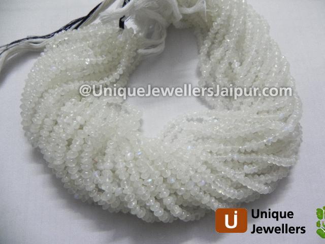 White Rainbow Plain Button Beads